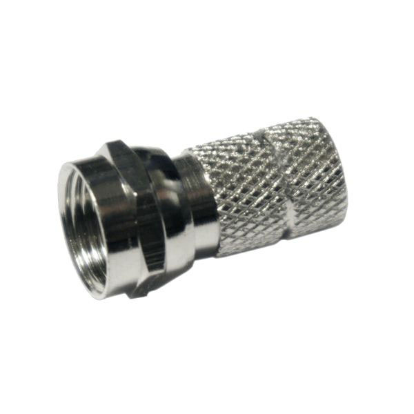 Male Twist-On RG-6 F-Type Video Connector Pkg/25 - Click Image to Close